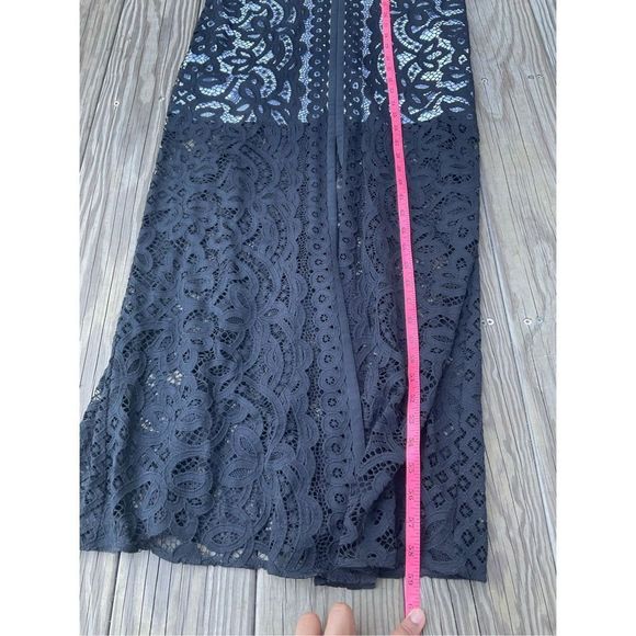 Tracy Reese NWT Meridian Lace Maxi Dress Black Overlay, Size 6, MSRP $399 - Picture 10 of 10
